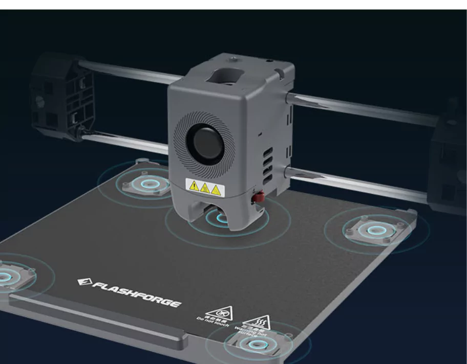 Flashforge Adventurer 5M Pro 3D Printer comes with Fully auto leveling and calibration 