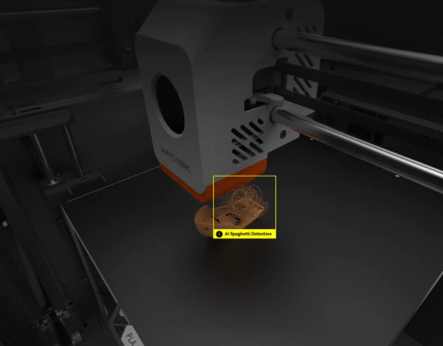 Anycubic Kobra S1 Combo 3D Ptinter features a AI-Powered Monitoring