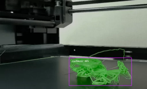 Bambulab X1 comes with Spaghetti detection